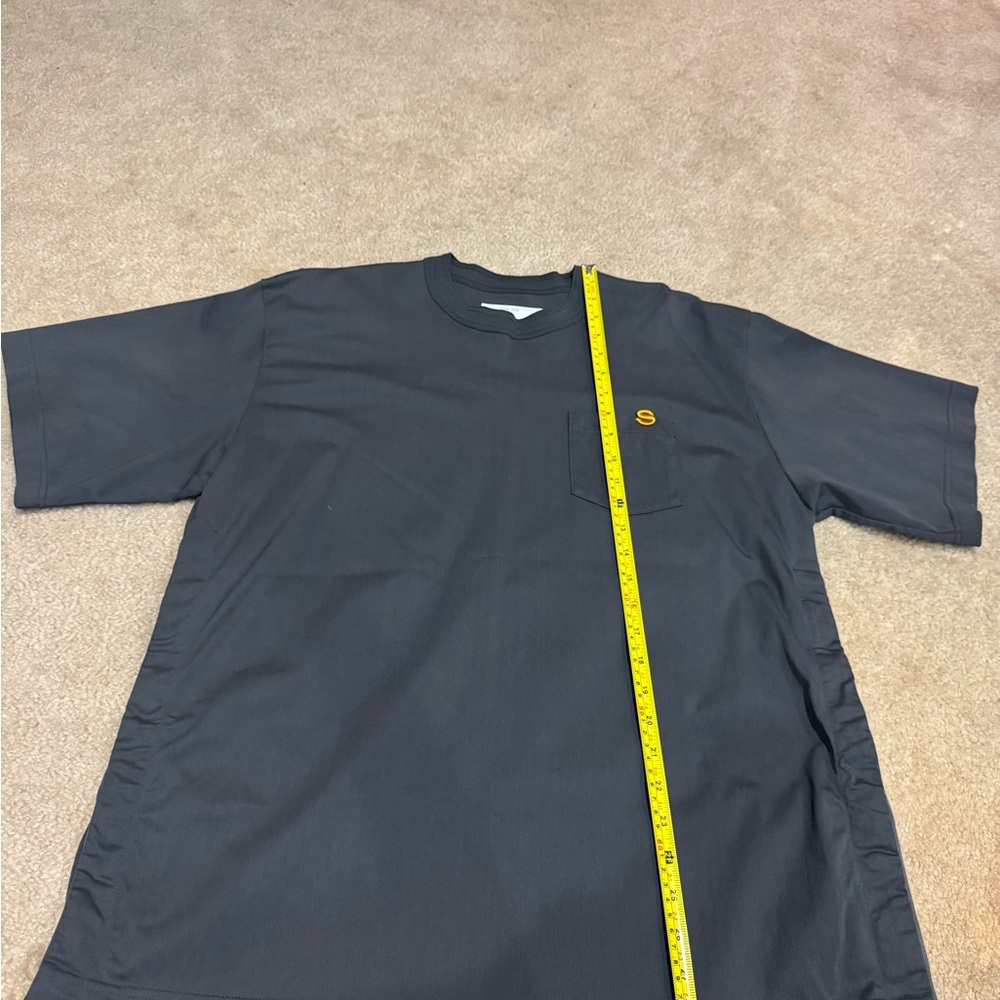 Sacai Black Short Sleeve Tee with Pocket